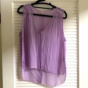 Aritzia Wilfred Medium purple silk tank top